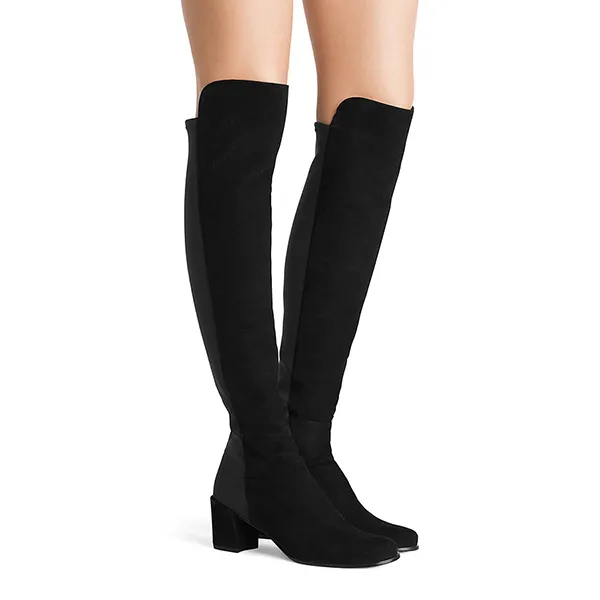 Giày Boot Nữ Stuart Weitzman City Block Boot S0738 Màu Đen