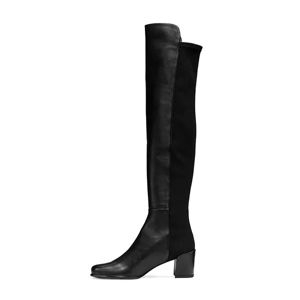 Giày Boot Nữ Stuart Weitzman City Block Boot S0739 Màu Đen