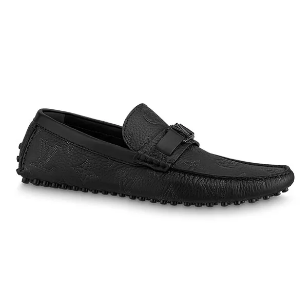 Giày Lười Nam Louis Vuitton LV 1AAN2R Hockenheim Moccasin Màu Đen Size 41