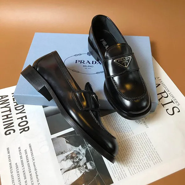 Giày Lười Prada Black Unlined Brushed Leather Loafers 1D238M 055 F0002 F020 Màu Đen Size 36 - Giày - Vua Hàng Hiệu