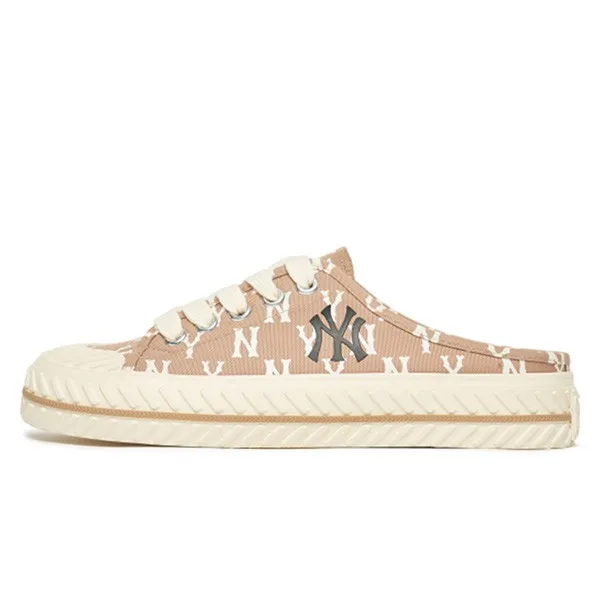 Giày MLB Playball Mule Monogram New York Yankees 3AMUM212N-50BGD Màu Nâu Size 250