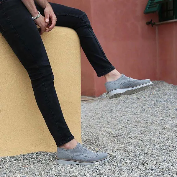 Giày Tây Nam Duca Di Morrone TANCREDI_TORTORA Màu Xám Size 40