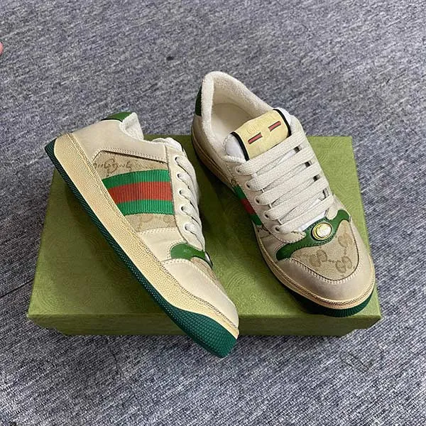 Giày Thể Thao Gucci Men's Screener GG Sneaker Phối Màu Size 40.5