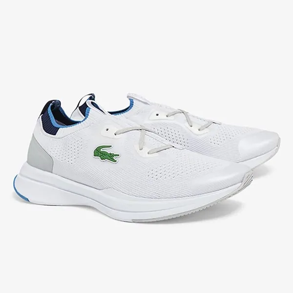 Giày Thể Thao Lacoste Run Spin Knit Màu Trắng Size 40.5