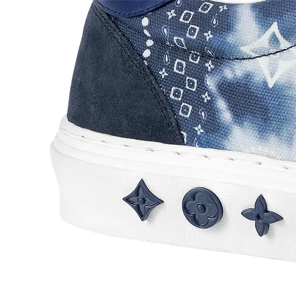 Giày Thể Thao Nam Louis Vuitton LV 1AA7MA Ollie Sneaker Màu Xanh Phối Họa Tiết Size 41.5 - Giày - Vua Hàng Hiệu
