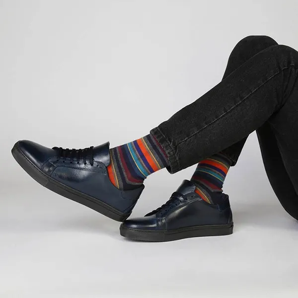 Giày Thể Thao Nam Duca Di Morrone BRANDO_PELLE_BLU Màu Xanh Navy Size 40