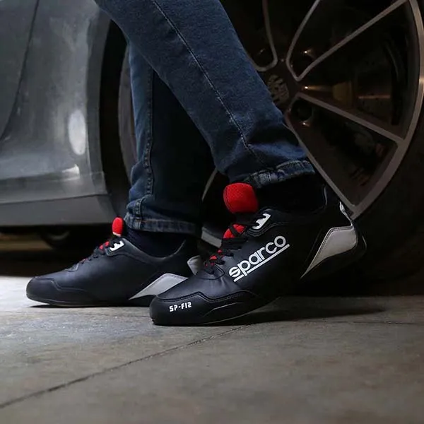 Giày Thể Thao Nam Sparco SP-12_BLACK-WHITE Màu Đen Trắng