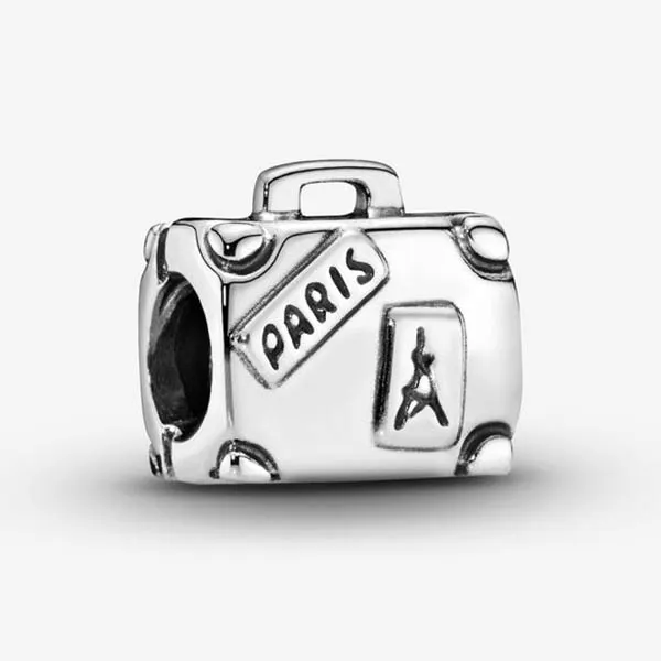 Hạt Vòng Charm Pandora Adventure Suitcase 790362 Màu Bạc