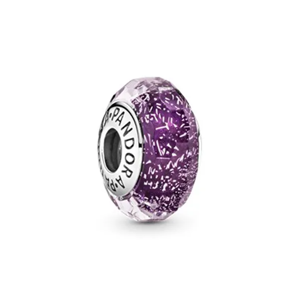 Hạt Vòng Charm Pandora Dark Purple Shimmer Murano Charm 791663 Màu Tím - Trang sức - Vua Hàng Hiệu