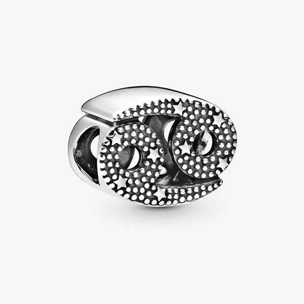 Hạt Vòng Charm Pandora Moments Cung Hoàng Đạo Cự Giải 798434C01 Màu Bạc