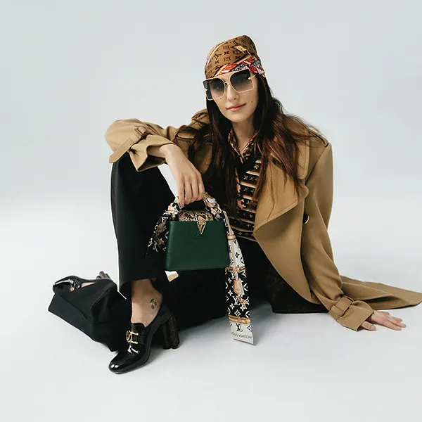 Khăn Louis Vuitton LV Monogram Confidential Square Màu Trắng Đen