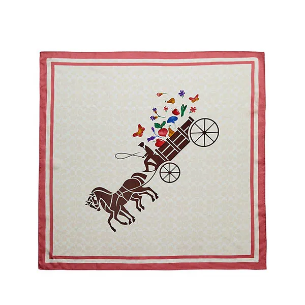 Khăn Nữ Coach Signature Print Silk Square Scarf Phối Màu
