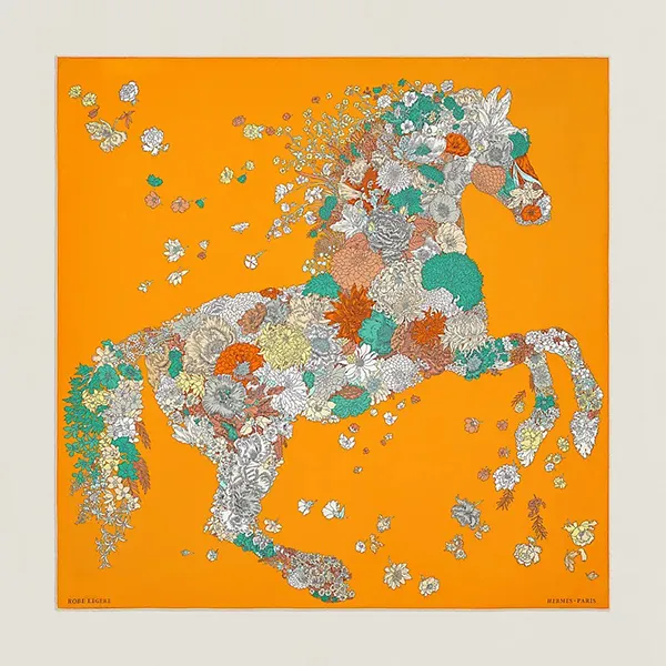 Khăn Nữ Hermès Square 90 Light Dress Màu Vàng Phối Họa Tiết - Thời trang - Vua Hàng Hiệu
