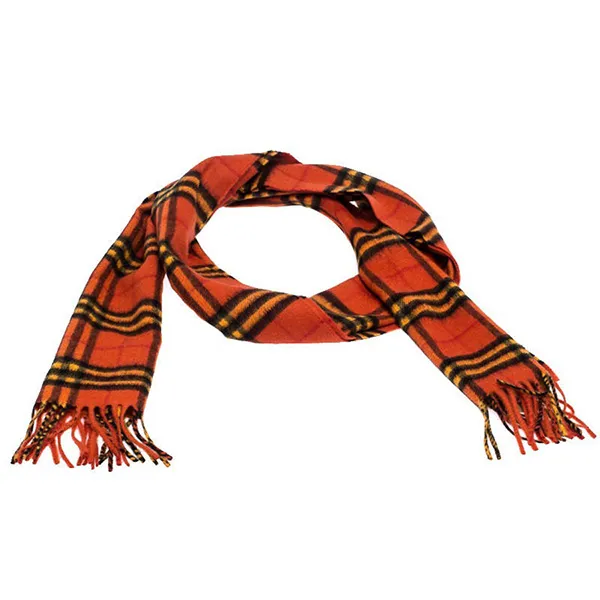 Khăn Quàng Cổ Burberry The Classic Vintage Check Cashmere Scarf Orange Màu Cam