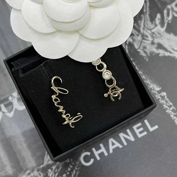 Khuyên Tai Chanel Earrings Coco Chanel Màu Vàng Gold