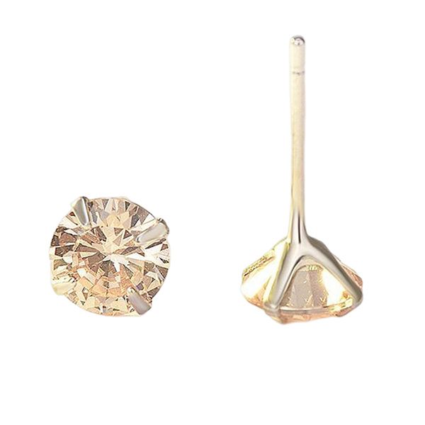 Khuyên Tai LiLi Jewelry Bạc Đính Đá Cubic Zirconia LiLi_488357 Màu Vàng 4mm - 2