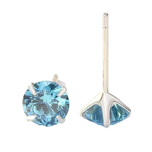 Khuyên Tai LiLi Jewelry Bạc Đính Đá Cubic Zirconia LiLi_488357 Màu Xanh 8mm - Trang sức - Vua Hàng Hiệu