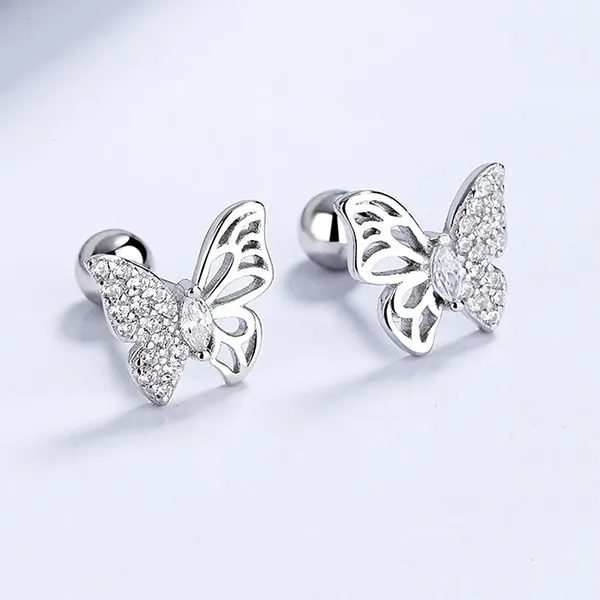 Khuyên Tai LiLi Jewelry Butterfly Hồ Điệp Eudora, Đính Đá CZ Eudora Lili_636419 Màu Trắng