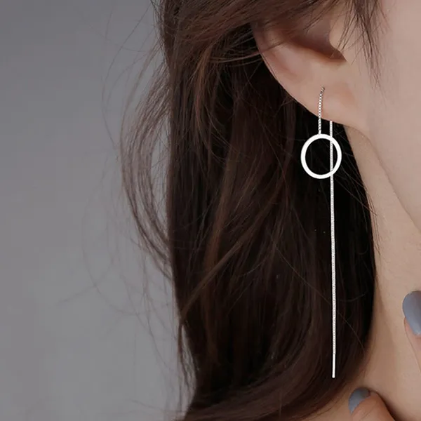 Khuyên Tai LiLi Jewelry Dạng Chuỗi Hình Tròn Lili_155594 Màu Bạc - Trang sức - Vua Hàng Hiệu