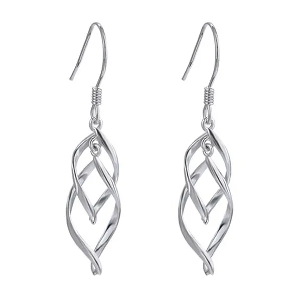Khuyên Tai LiLi Jewelry Hình Chiếc Lá Double Lili_571474 Màu Bạc - Trang sức - Vua Hàng Hiệu