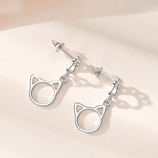Khuyên Tai LiLi Jewelry Hình Mèo LiLi_994259 Màu Bạc - Trang sức - Vua Hàng Hiệu