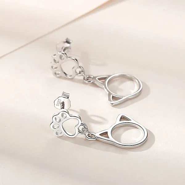 Khuyên Tai LiLi Jewelry Hình Mèo LiLi_994259 Màu Bạc - Trang sức - Vua Hàng Hiệu