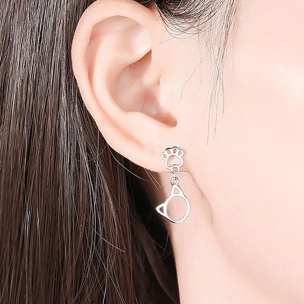Khuyên Tai LiLi Jewelry Hình Mèo LiLi_994259 Màu Bạc - Trang sức - Vua Hàng Hiệu