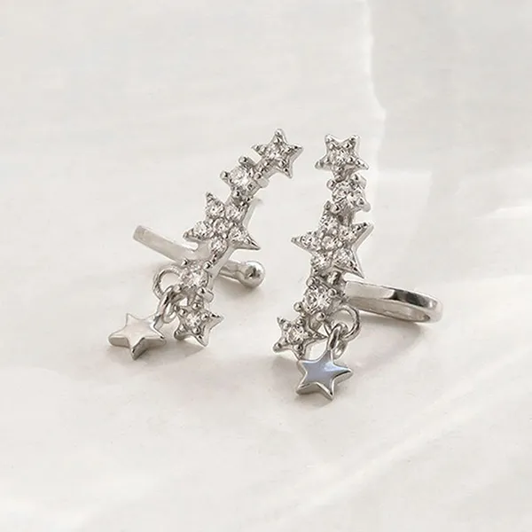 Khuyên Tai LiLi Jewelry Hình Ngôi Sao Đính Đá CZ Lili_321925 Màu Bạc - Trang sức - Vua Hàng Hiệu