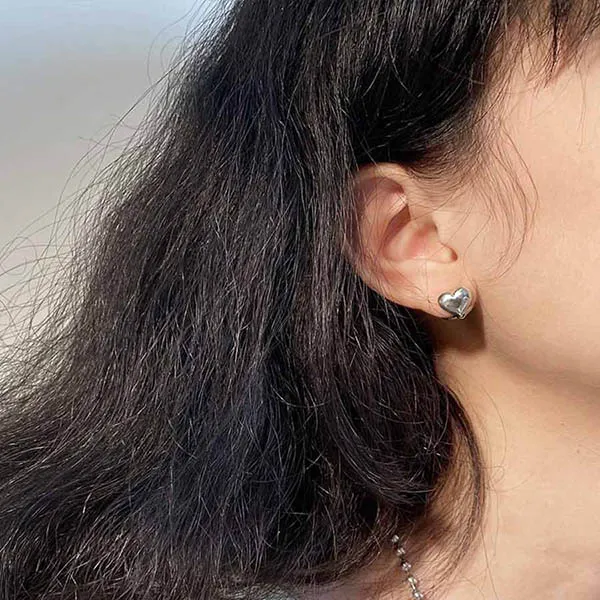 Khuyên Tai LiLi Jewelry Hình Trái Tim Agnes Lili_276793 Màu Bạc Cỡ Nhỏ - Trang sức - Vua Hàng Hiệu