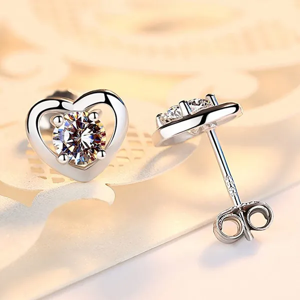 Khuyên Tai LiLi Jewelry Hình Trái Tim Emma Lili_416268 Màu Bạc - Trang sức - Vua Hàng Hiệu