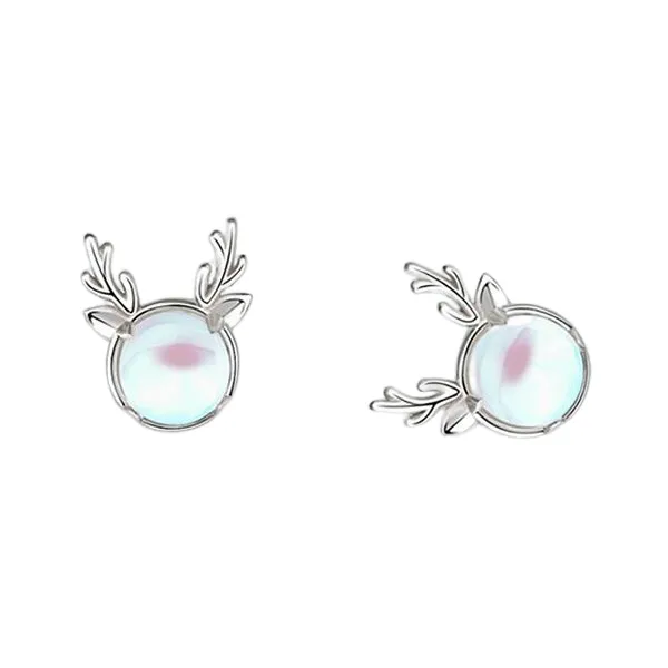 Khuyên Tai LiLi Jewelry Hình Tuần Lộc Đính Pha Lê Aurora Lili_369263 Màu Bạc