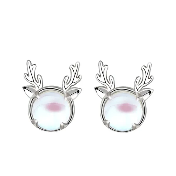 Khuyên Tai LiLi Jewelry Hình Tuần Lộc Đính Pha Lê Aurora Lili_369263 Màu Bạc