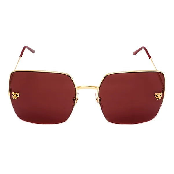 Kính Mát Cartier Red Square Ladies Sunglasses CT0121SA 003 Màu Đỏ - Kính mắt - Vua Hàng Hiệu