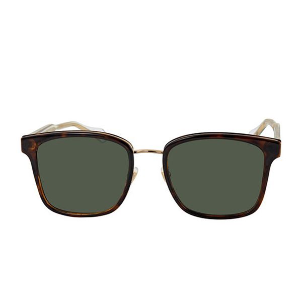 Kính Mát Gucci Green Square Men's Sunglasses GG0563SK 002 55 Màu Xanh Green - 1