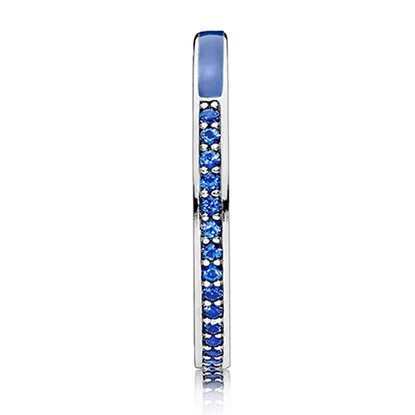 Nhẫn Pandora Blue Radiant Hearts Of Ring 191011NCB Màu Bạc-Xanh Size 54