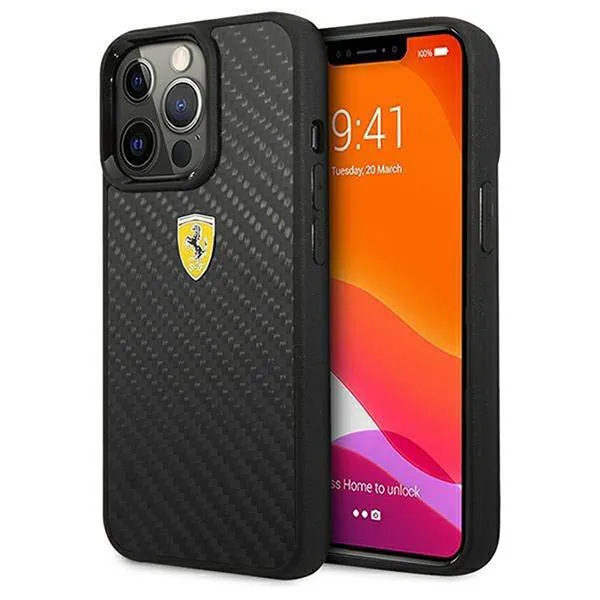 Ốp Điện Thoại Ferrari iphone 13 Pro Max FEHCP13XFCABK Màu Đen - Phụ Kiện Công Nghệ - Vua Hàng Hiệu