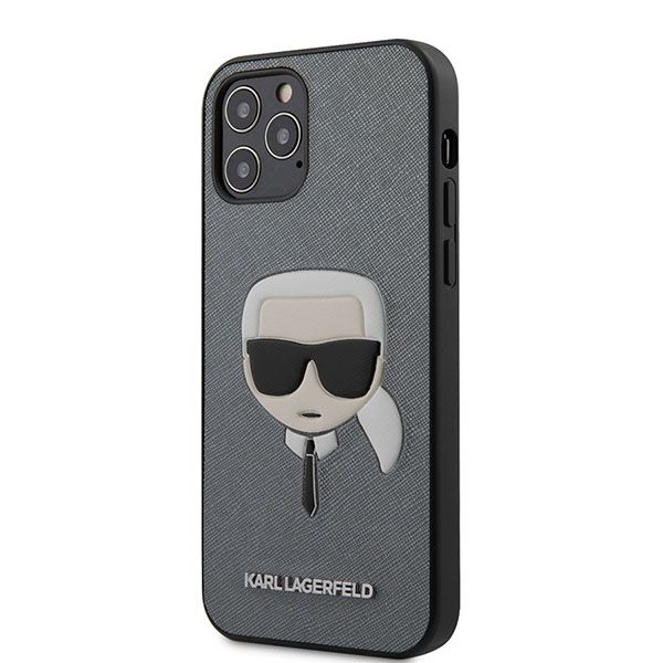 Ốp Điện Thoại Karl Lagerfeld iPhone 12 / iPhone 12 Pro KLHCP12MSAKHSL Hình Ông Già Màu Xám - 3