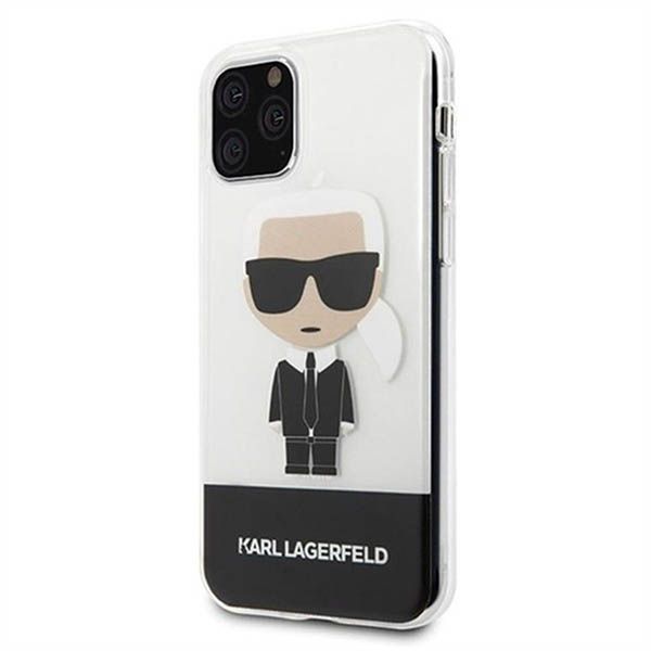 Ốp Điện Thoại Karl Lagerfeld iPhone 11 Pro KLHCN58TPUTRIC Màu Đen Trắng - 1