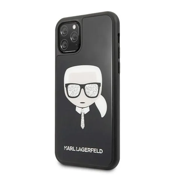 Ốp Điện Thoại Karl Lagerfeld iPhone 11 Pro Nhũ Hình Ông Già KLHCN58DLHBK Màu Đen - Phụ Kiện Công Nghệ - Vua Hàng Hiệu