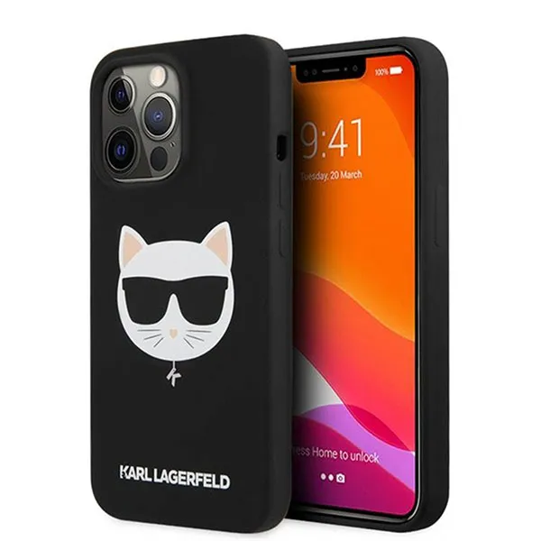 Ốp Điện Thoại Karl Lagerfeld iPhone 13 Pro KLHCP13LSLCHBK Màu Đen