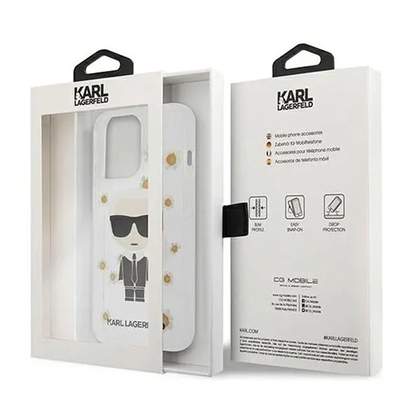 Ốp Điện Thoại Karl Lagerfeld iPhone 13 Pro Max KLHCP13XHFLT Màu Trắng - Phụ Kiện Công Nghệ - Vua Hàng Hiệu