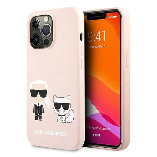 Ốp Điện Thoại Karl Lagerfeld iPhone 13 Pro Max KLHCP13XSSKCI Màu Hồng Nhạt - 1