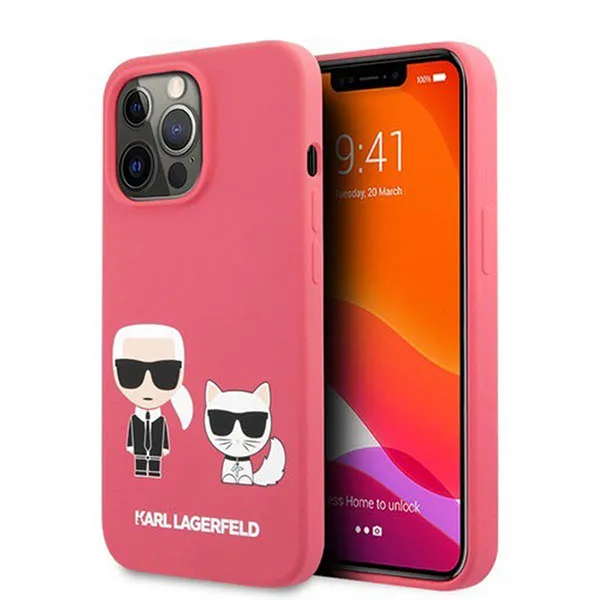 Ốp Điện Thoại Karl Lagerfeld iPhone 13 Pro Max KLHCP13XSSKCP Màu Hồng Đậm - 4