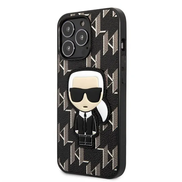 Ốp Điện Thoại Karl Lagerfeld iPhone 13 Pro Max Monogram KLHCP13XPMNIKBK Màu Đen Xám - Phụ Kiện Công Nghệ - Vua Hàng Hiệu