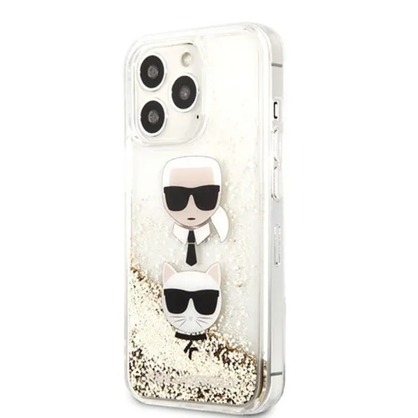 Ốp Điện Thoại Karl Lagerfeld iPhone 13 Pro Max Nhũ Vàng KLHCP13XKICGLD Màu Trắng - 3