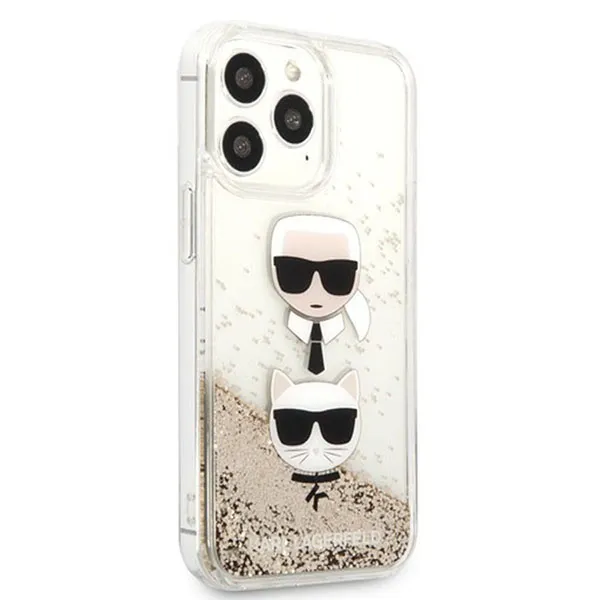 Ốp Điện Thoại Karl Lagerfeld iPhone 13 Pro Max Nhũ Vàng KLHCP13XKICGLD Màu Trắng - 4