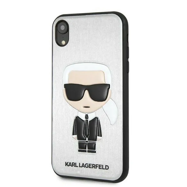 Ốp Điện Thoại Karl Lagerfeld iPhone XR KLHCI61IKPUSI Màu Đen Bạc - Phụ Kiện Công Nghệ - Vua Hàng Hiệu