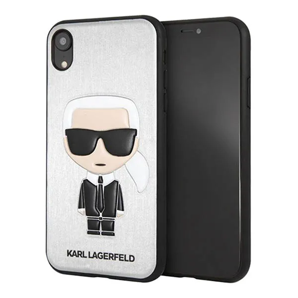 Ốp Điện Thoại Karl Lagerfeld iPhone XR KLHCI61IKPUSI Màu Đen Bạc - Phụ Kiện Công Nghệ - Vua Hàng Hiệu