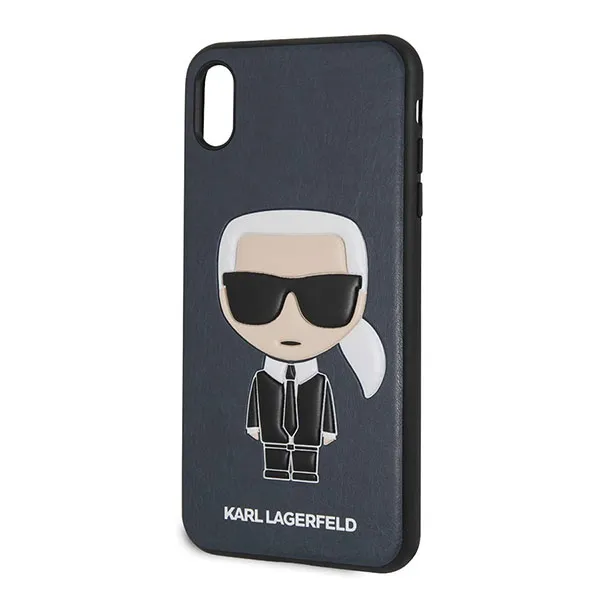 Ốp Điện Thoại Karl Lagerfeld iPhone XS Max KLHCI65IKPUBL Màu Xanh Đen - Phụ Kiện Công Nghệ - Vua Hàng Hiệu