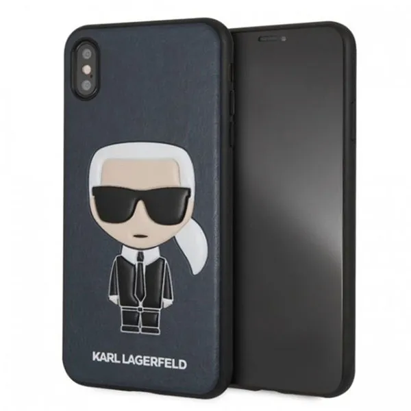 Ốp Điện Thoại Karl Lagerfeld iPhone XS Max KLHCI65IKPUBL Màu Xanh Đen - Phụ Kiện Công Nghệ - Vua Hàng Hiệu